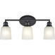 Amberle 3 Light 22 inch Matte Black Bathroom Vanity Light Wall Light